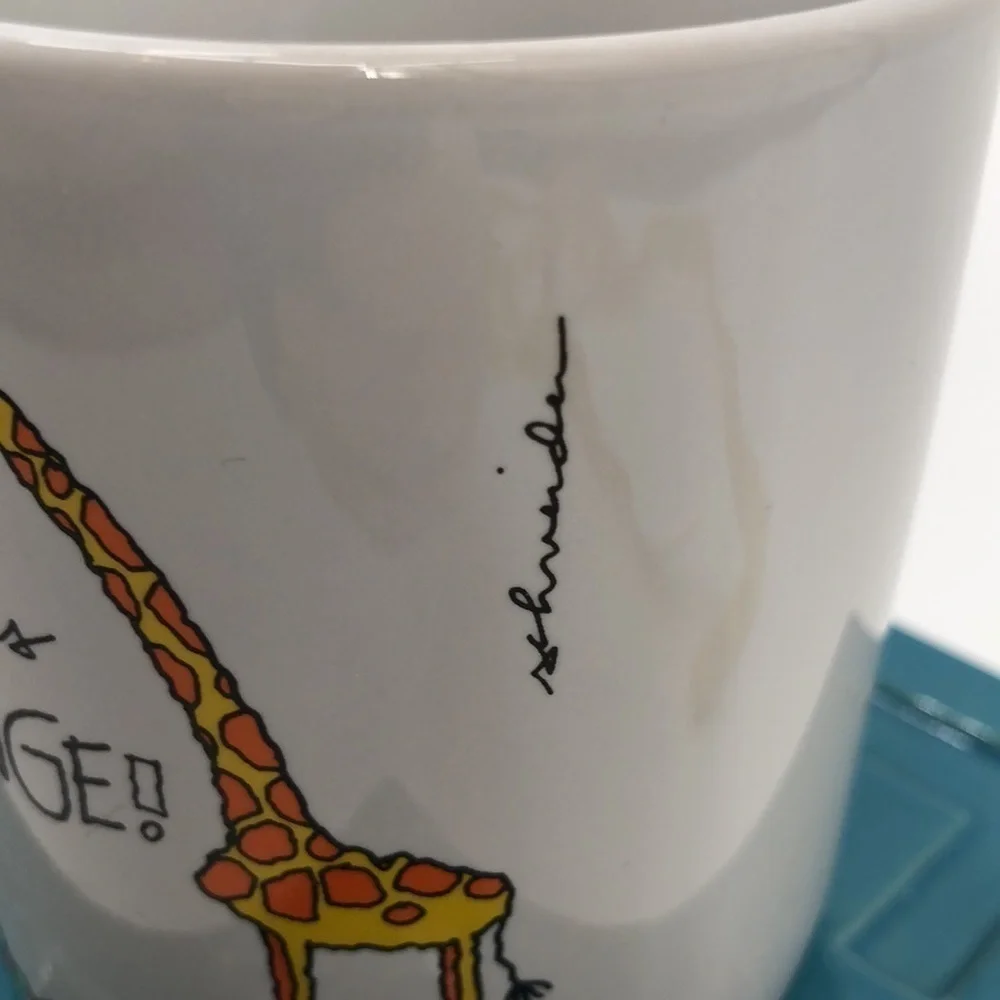 Vintage Russ Bertie & Co. “Selling is a Challenge” Coffee Cup Mug Dog Giraffe